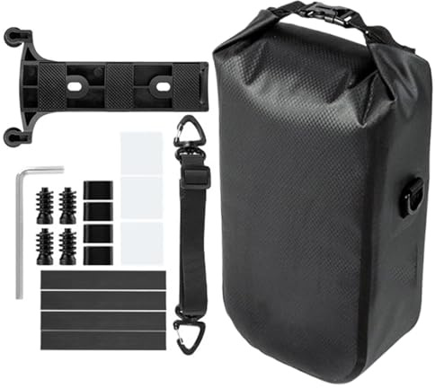 Generisch Fahrrad-Gabeltasche Vorderradgepäckträger 5.5L wasserdichte Gepäckträgertasche Fahrrad-Gabeltasche Rolltop Front Fork Bag Bikepacking