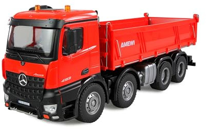 Amewi Mercedes-Benz Arocs Muldenkipper 8x4/4 4WD 1:18 RTR rot, RC ferngesteuert LKW Modell