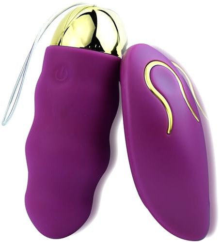 Huevo vibrador mini 8,5cm ⌀3cm 20 modos silencioso USB recargable vibrador con mando a distancia silicona ABS discreto para mujer y pareja FOPS M17-7