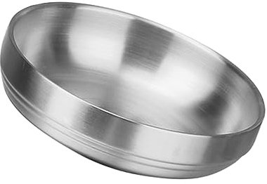 VICASKY Sottovaso in acciaio inox 304 mini stoviglie casa piattino con piatto di antipasti piatto in acciaio inossidabile Silver