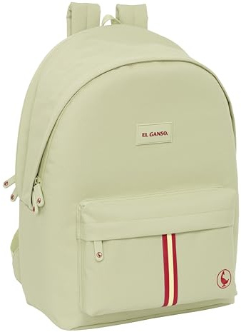 Safta El GANSO BASICS 15,6 tum och USB-datorryggsäck, perfekt för ungdomar i olika åldrar, återvunnet tyg, bekvämt och mångsidigt, kvalitet och styrka, 31 x 18 x 44 cm