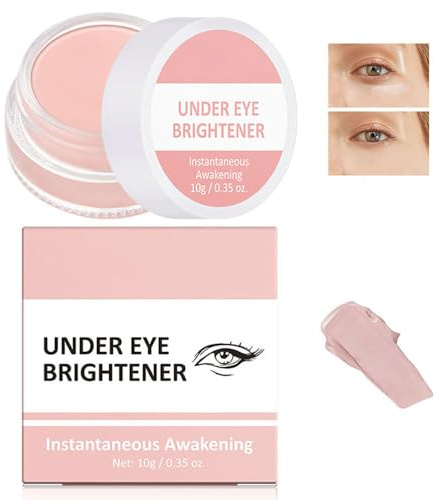 Under Eye Concealer Brightener & Correctors- Instant Anti Age Eraser Eye Concealer/Eye Colour Corrector Highlighter Primer for Dark Circles, Blemish Concealer, Korean Makeup (Light Rose)