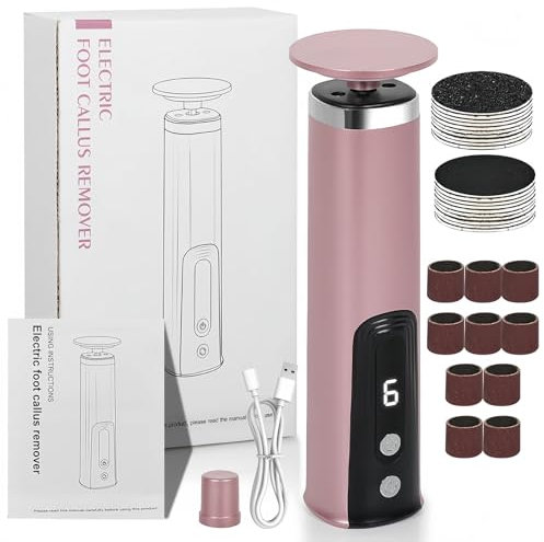 2 in 1 Pedicure Elettrico Professionale Piedi,Calli Piedi Rimozione,Rimuovi Calli Piedi Elettrico Velocità Regolabile,Kit Pedicure per Calli e Duroni e Talloni Screpolati,Cura dei Piedi e Manicure