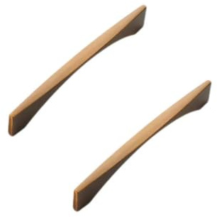 Möbelgriff, 128 mm, nordisch, modern, schlicht, europäisch, antik, kaffeegelb, Bronze, Möbelbeschläge, Küchenschrank, Kleiderschrank, Türgriff, 2 Stück