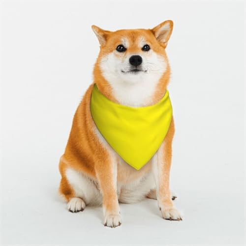 Hundehalstuch für kleine, mittelgroße und große Hunde, Dreieckstuch für Mädchen oder Jungen, Gelb