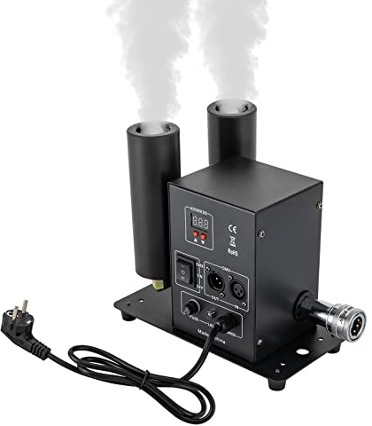 Doppelrohr Co2 Cryo Jet Nebelmaschine -CO2 Maschine DJ CO2 Jet Kanone - 150W Doppelrohr Digital CO2 Jet Maschine - DMX CO2 Kanone Bühne-DJ Effekt Maschine - Verstellbarer (A1)