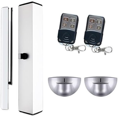 Electric Door Opener Machine Flush Door Closing Office Building Fire Door Workshop Induction School Door Closer Remote Control(Inside+2 Induction Probes)
