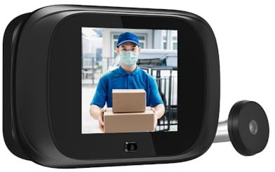 ERYUE Digitaler Türspion, Kabellose Kamera, Hochauflösende Haustür-Gucklochkamera für Haussicherheitssystem, Wohnung, Kabelloser Türspion, Kamera für Haustür-Sicherheitssystem
