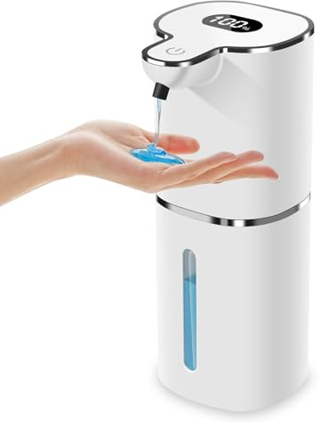Seifenspender Automatisch, 380ml Elektrischer Seifenspender mit Sensor Infrarot, Automatischer Seifenspender Wandmontage, USB Wiederaufladbar, IPX5 Wasserdicht für Küchen,Bad,Schule (XY07)