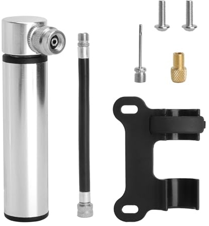 XRVRILE mini pompa bici, portatile ad alta pressione da 120 PSI, pompa per bicicletta in alluminio a basso sforzo con supporto da telaio per bici da corsa, mountain bike e palloni