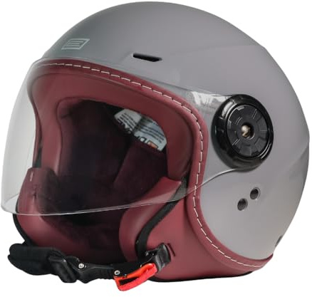 ORIGINE Casque Jet Moto ECE 22.06 Scooter Léger avec Visière | Profil Compact, Large Champ de Vision, Pratique en Ville, Boucle Micrométrique, Scooter Urbain et Cyclomoteur, Homme Femme