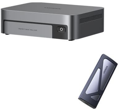 UGREEN NASync DXP480T Plus 4-Bay All-Flash NAS mit 10Gbps Gehäuse, Intel i5-1235U 10-Kern, 8GB DDR5, 128GB SSD, 10GbE, Wi-Fi 6, 4×M.2 NVMe, 8K HDMI, 2×Thunderbolt 4 (Diskless)
