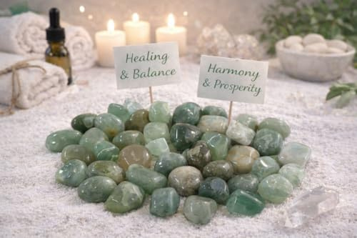 Marblechic Avventurina Verde Burattata Naturale – Stock di 10 o 13 Pietre Energetiche 0,5–2 cm | Cristalloterapia & Benessere