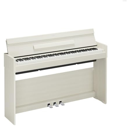 YAMAHA ARIUS YDP-S36 Digital Piano – 88 Weighted Keys GHS Keyboard, CFX Concert Grand Voice, Slim Design, Bluetooth, 3 Pedals, Ideal For Home And Beginners – White Birch