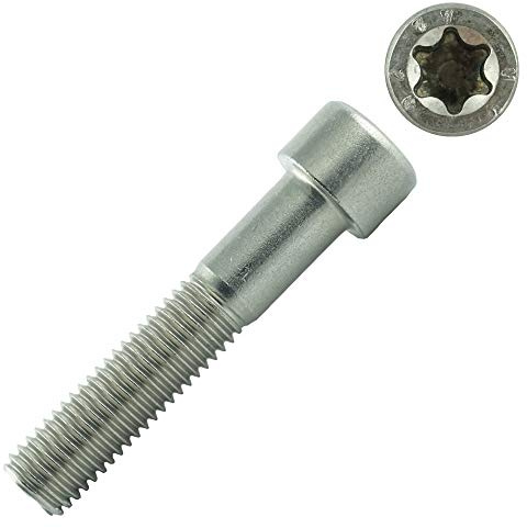 Eisenwaren2000 | Zylinderschrauben mit Innensechsrund TX M8 x 55 mm (5 Stück) - Zylinderkopf Schrauben ISO 14579 - DIN 912 Gewindeschrauben - Edelstahl A2 V2A - rostfrei