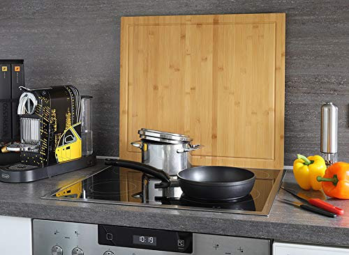 Herd Abdeckplatte Schneidbrett Bambus 56 x 50 cm volles standard Kochfeld