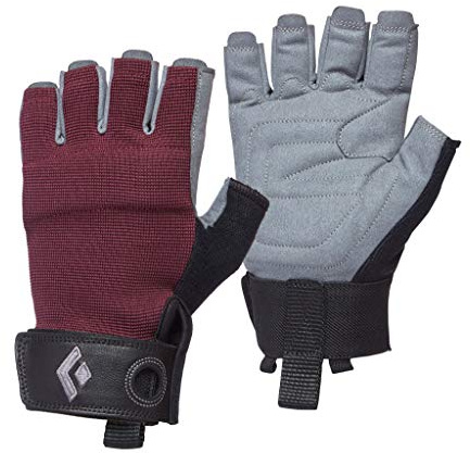 Black Diamond Women's Crag Half-finger Gloves, Guantes De Escalada Mujer, Bordeaux (Red), M