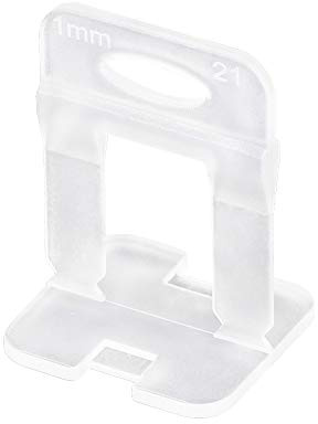 OGORI Fliesen-Nivellier-Clips, 1 mm, nur Fliesen-Abstandshalter, 200 Stück (1 mm Clips)