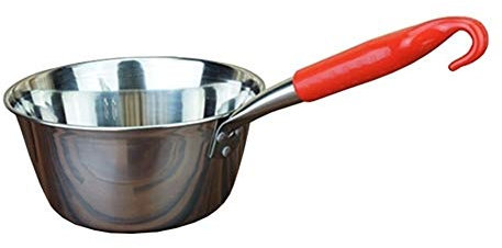 Cuillères à dessert Cuillère Soupe Ustensiles de cuisine en acier inoxydable eau Louche, mural Cuisine riz cuillère, longue poignée de conception, poignée en plastique isolant Louches à soupe