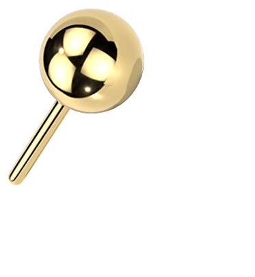 Paula & Fritz® Push-In Aufsatz Kugel Ball Titan-IUM Grade 23 Piercing Set Mehrfarbig 3-mm 4-mm Kugel Ohr-Stecker Labret Stud Nipple Straight Barbell