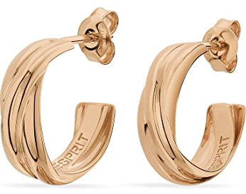 ESPRIT Damen-Creolen 925er Silber One Size, Roségold 32022941