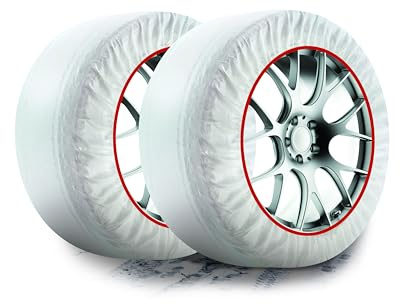 Bottari Calcetines de nieve Bottari Snow Sock homologados Italia EN 16662-1 - Dos cadenas de nieve de tela para coche. Talla M