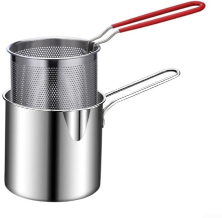 Freidora con cesta, freidora de aceite con asa, para patatas fritas, pescado, alitas de pollo
