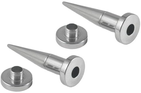ANAZOZ Ohr Plug 2mm-10mm, Edelstahl Ohr Expander Tunnel 2 Stück Dehnstäbe Tunnel Damen, Ohr-Stretching Ohrringe Silber