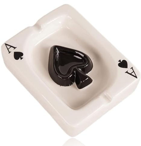 Cendrier, 1 PCS cendrier d'extérieur avec, Cendrier humoristique en céramique, accessoires de fumage cadeau fantaisie cendrier fumeur, pour WC, salle de bain, bar, cuisine, Blanc