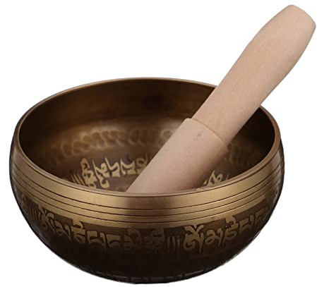 Bol chantant,Bol sonore, 1 ensemble de bols sonores en cristaux de guérison, cloche, bol de palmier tibétain, bols de bain sonores, gong, relaxation, gong tibétain, yoga, bol en cuivre, bois