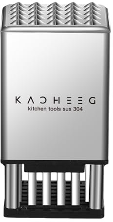 Pasdrucn 2 In 1 Fleischklopfer Edelstahl 304, Edelstahl Schnitzelklopfer Doppelseitig, Doppelseitig Antihaft Schnitzelklopfer Aus Edelstahl, Fleischhammer Mit Rauer Und Glatter Oberfläche (Ohne Griff)