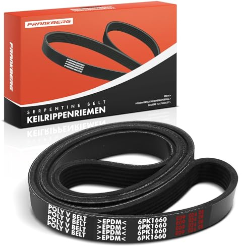 Frankberg Keilriemen Keilrippenriemen 6PK1660 | Kompatibel mit P.a.s.s.a.t Variant 35I 3A5, New Beetle 1C1 9C1, Partner Pritsche/Fahrgestell 5 G, 405 II Break 4E
