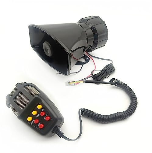 Tyenaza 2V da 100w Auto Sirena rumorosa, Argeggio Arnate Altoparlante Megafono portatile 7 toni Impermeabili a boa quadrata (158x85mm)