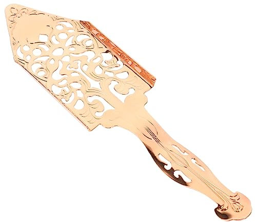 Abaodam Absinthe Dripper Spoon Premium Stainless Steel Cocktail Filter with Decorative Design Handheld Bar Tool for Absinthe Enthusiasts Rustproof Wormwood Spoon