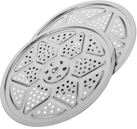 ABOOFAN 2pièces Panier Vapeur Inox Pour Casseroles Plateau Vapeur Rond Acier Inoxydable De Cuisson à Insert Pour Plaque De Cuisson Lot De Paniers