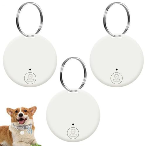 3 Pièces Traceur GPS pour Chien, Traceur Localisateur De Objets, Étiquette Anti-Perte Intelligente, pour Téléphone, Chats, Animaux, Objets De Valeur, Clés, Portefeuille, Sac, Véhicules