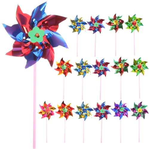 Supvox 20 StüCk Kleine Bunte WindmüHlen Spielzeug Aus Kunststoff DIY Windrad FüR Garten Terrasse Kinder WindmüHle Wetterfestes Outdoor Landschaftsdekor