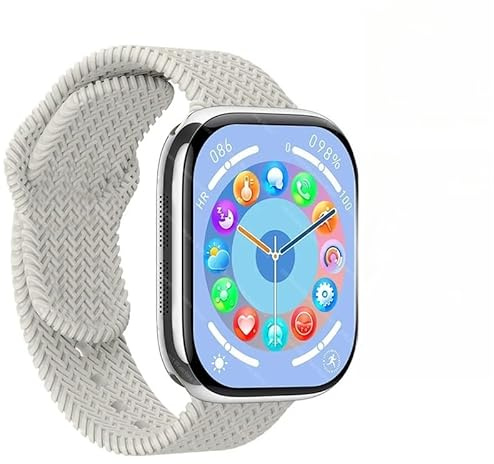 Jinshangzì 2025 Nuova Serie di Smart Watch HK11 Pro Max 10 46mm AMOLED 4G ROM Bluetooth Chiamate di Rete Orologio AI Robot NFC Bussola Uomo Donna (Argento)