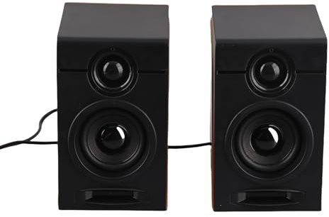 Altoparlanti per computer multimediali, altoparlanti per laptop cablati alimentati tramite USB Altoparlanti per PC audio stereo Hi-Fi Volume regolabile Plug and Play per TV
