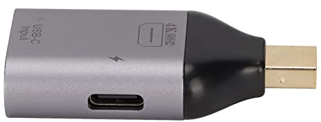 LUCKDANO Mini DisplayPort USB 4K 60Hz Adaptador USB C Hembra a Mini DisplayPort Macho - Convertidor Multifunción para Portátiles, Tabletas y Proyectores, Carcasa de Aluminio, Compatible con