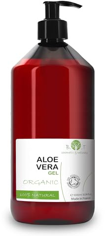 Aloe Vera Gel, Puro, 100% Natural, Orgánico, Hidratante Cabello, Apto para Perros y Gatos, Quemaduras solares, After Sun, Aloe Vera Canarias, Sábila Pura, 1000 ml