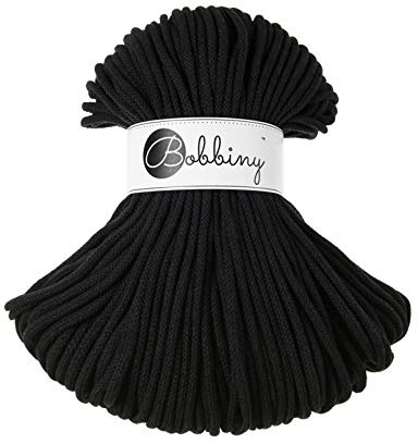 Bobbiny Oeko-Tex Kordel 5mm x 100 Meter für Makramee und Basteln in Black