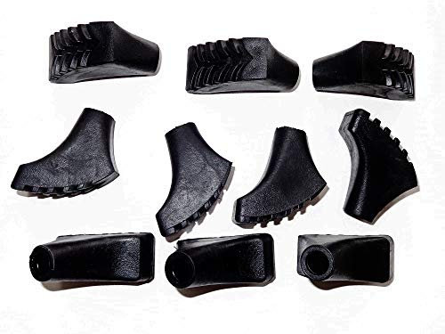 Eurobatt 10x Aspahltpads Pads Nordic Walking Ersatzfüße Gummipuffer Trekking Stöcke