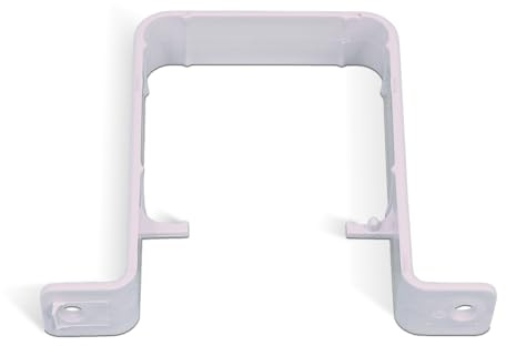 4 Pack White Square Downpipe Brackets, 65mm Downpipe Fitting, Suitable for Gutter, UV Resistant, Easy to Install and Durable Gutter Brackets, Strong Support Round Gutter Clips