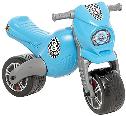 Dohany Kinder Rutscher Motorrad Crossbike – Kippsicheres Laufrad, blau | Stabiles Rutschauto & Sitzmotorrad für drinnen & draußen, ab 3 Jahren, max. 50 kg