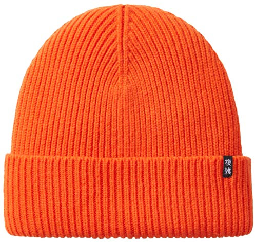 Enter the Complex® Merino Winter Mütze - Tao - 100% Merino Wolle, Beanie, Watch Cap, Strickmütze, Weich und Elastisch, Grobstrick, Damen und Herren, Orange