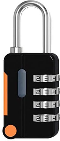 Voiakiu combinación - Candado Impermeable grillete Largo,Candado para la del cobertizo la Puerta del gabinete del Cerrojo al Aire Libre del casillero del Gimnasio la Escuela