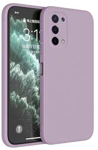 Topme Handyhülle Hülle Fur Oppo A54 5G / Oppo A74 5G (6.5 Inches) Case Schutzhülle, Hautschutz Aus TPU Silikonhülle - Gras lila