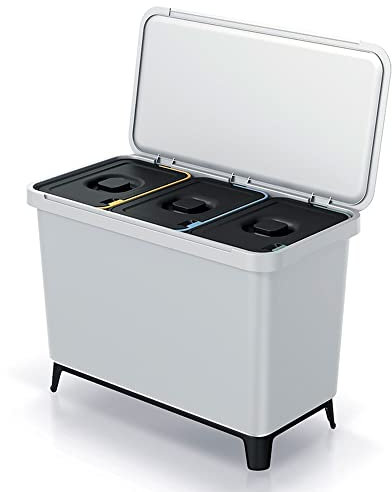 Sistema clasificador de reciclaje 3x10L color blanco KEDEN