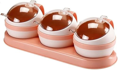 Lata de condimentos Tubo de condimento de cocina Condimento doméstico y cuchara con tapa Recipiente de condimento Adecuado para el hogar Restaurante Cocina Frasco de especias Juego de botellas de a